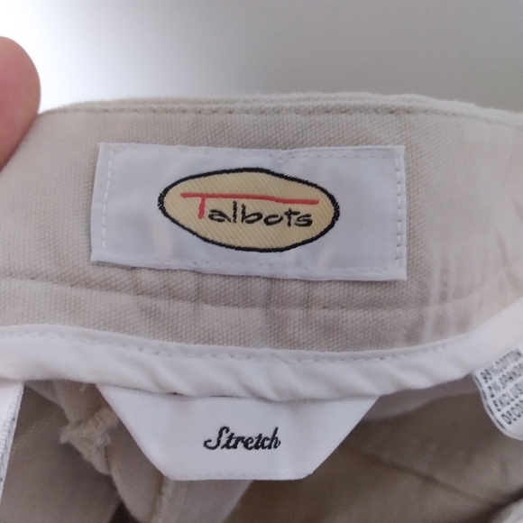 Talbots Vintage 90s Stretch Tan Pull On Capri Cropped Khaki Pants Size 4 - Picture 8 of 10